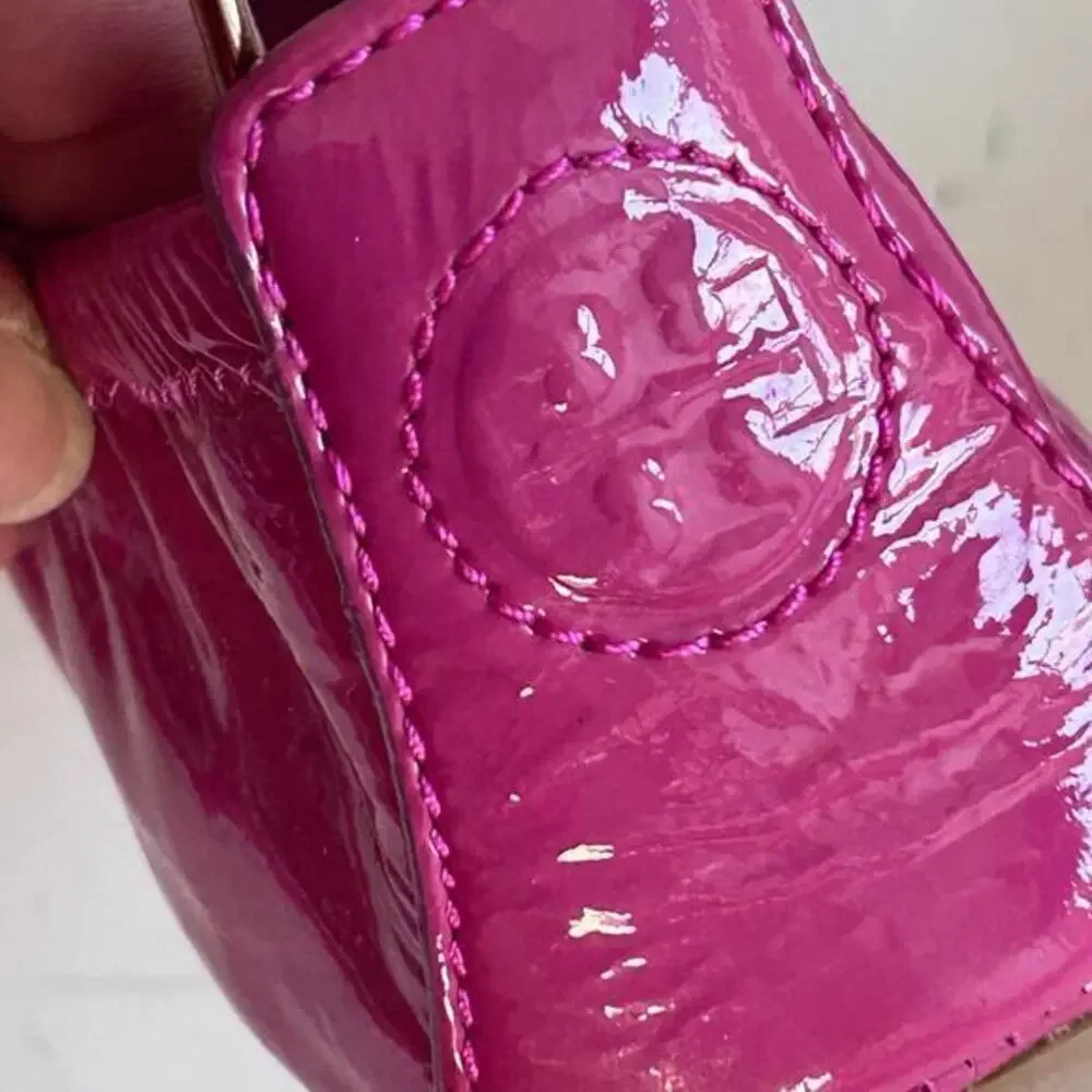Tory Burch ballet flats size 7 pink Mini Packable patent leather lightweight‎